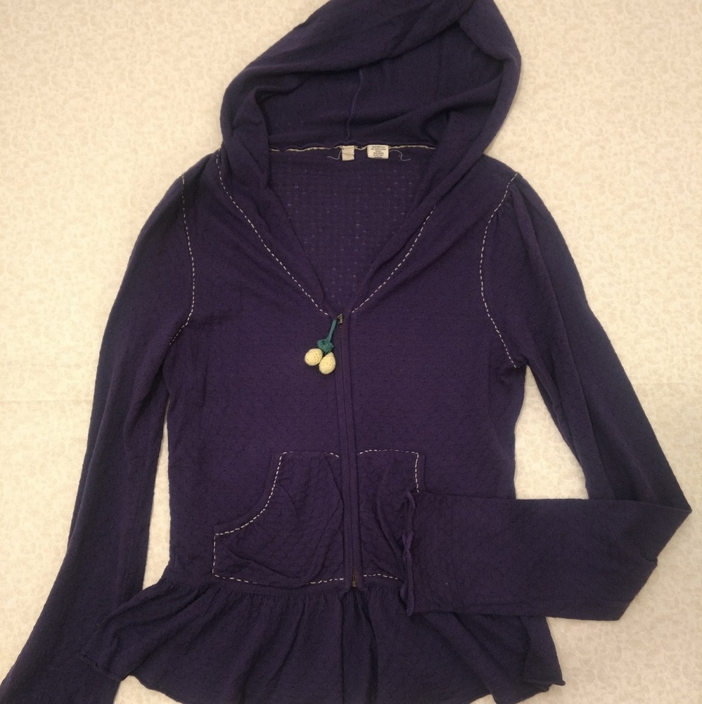 Anthropologie Moth Hoodie sweater light